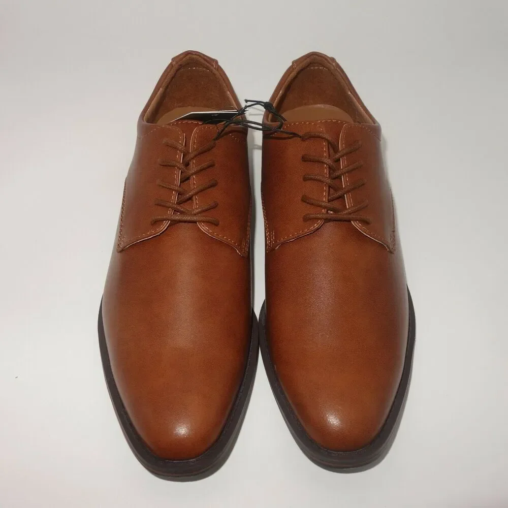 NEW Goodfellow & CO Men's Bryant Brown Leather Dress Shoes Size 8 Memory Foam